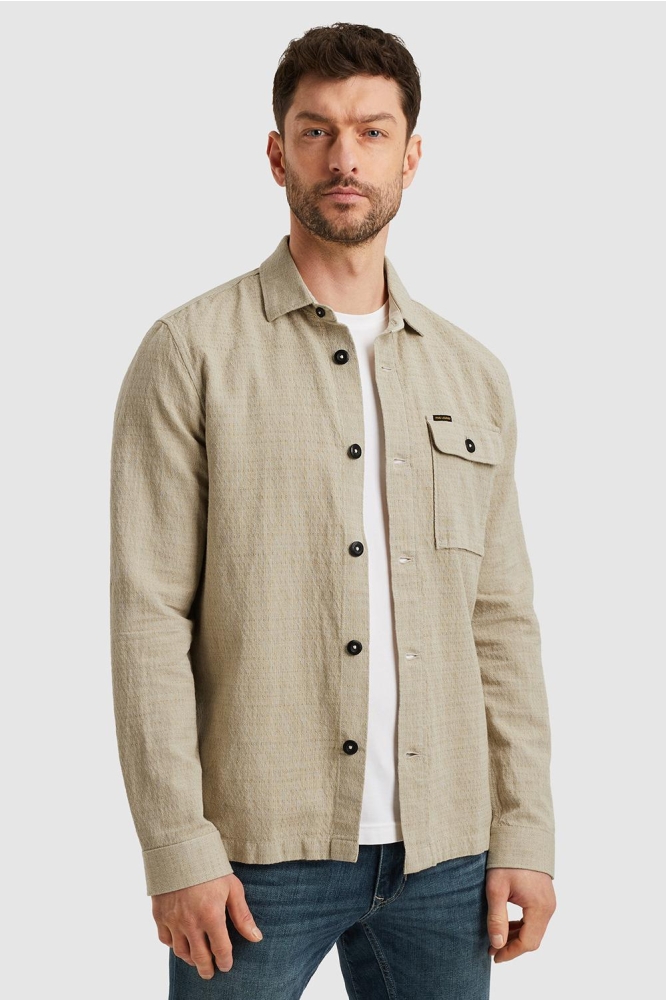 SHIRT JACKET VAN EEN KATOEN EN LINNEN BLEND PSI2504203 6386